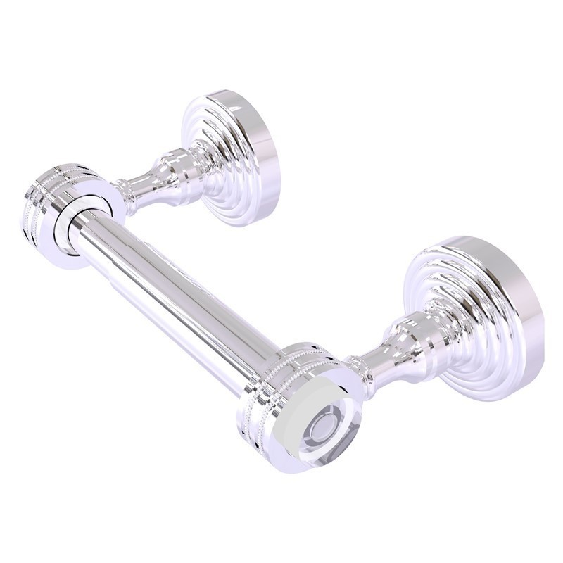 ALLIED BRASS PG-24D PACIFIC GROVE 7 3/4 INCH TWO POST TOILET PAPER HOLDER WITH DOTTED ACCENTS