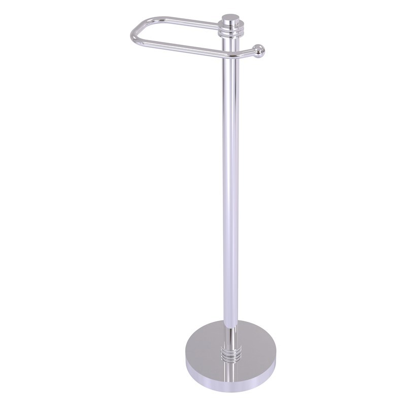 ALLIED BRASS TS-25ED 8 INCH EUROPEAN STYLE TOILET TISSUE STAND WITH DOTTED ACCENTS