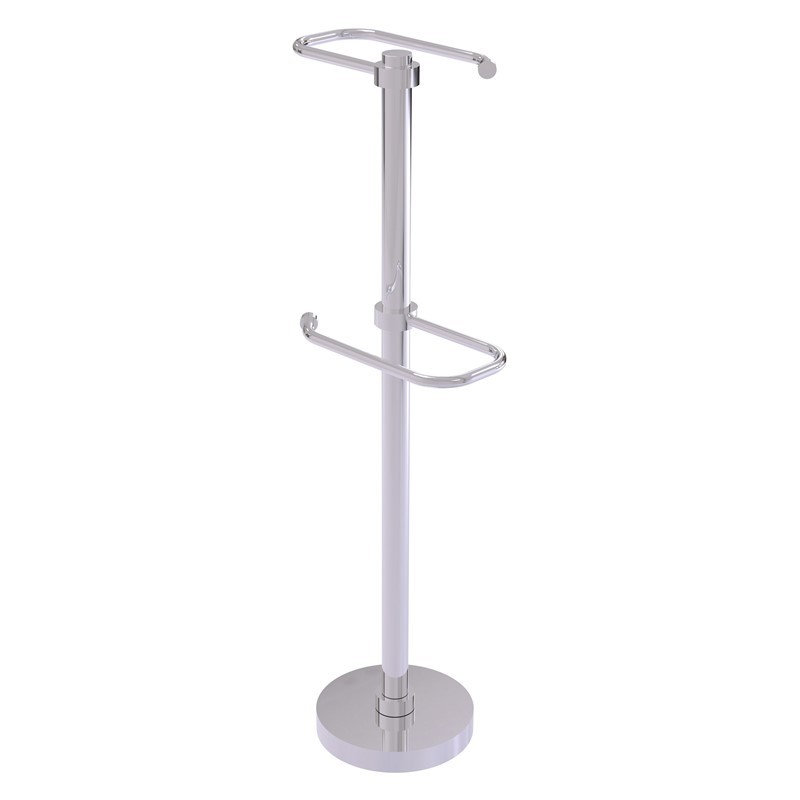 ALLIED BRASS TS-26 11 1/2 INCH FREE STANDING TWO ROLL TOILET TISSUE STAND