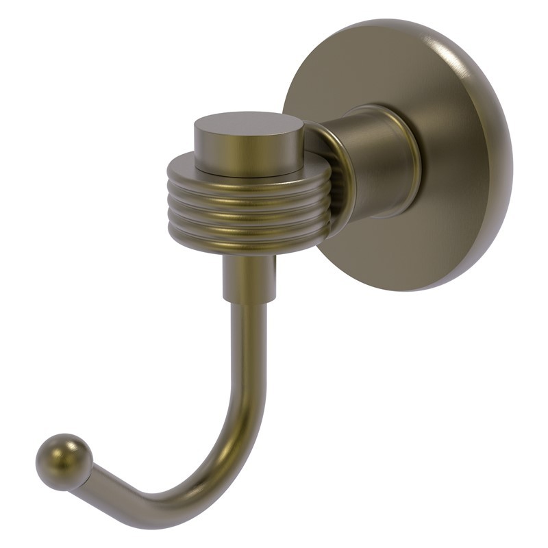 ALLIED BRASS 2020G CONTINENTAL 2 3/4 INCH ROBE HOOK WITH GROOVED ACCENTS