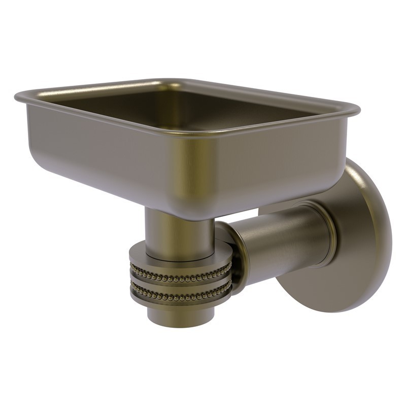 ALLIED BRASS 2032D CONTINENTAL 4 1/2 INCH WALL MOUNTED SOAP DISH HOLDER WITH DOTTED ACCENTS
