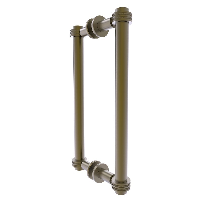ALLIED BRASS 404D-12BB 13 3/8 INCH BACK TO BACK SHOWER DOOR PULL WITH DOTTED ACCENT