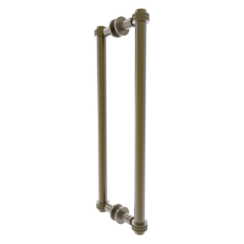 ALLIED BRASS 404D-18BB 19 3/8 INCH BACK TO BACK SHOWER DOOR PULL WITH DOTTED ACCENT