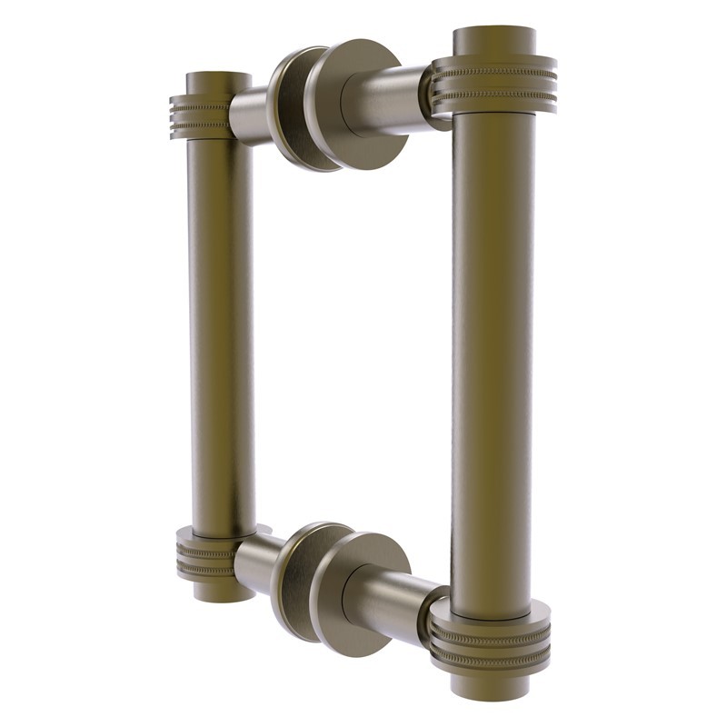 ALLIED BRASS 404D-6BB 7 3/8 INCH BACK TO BACK SHOWER DOOR PULL WITH DOTTED ACCENT
