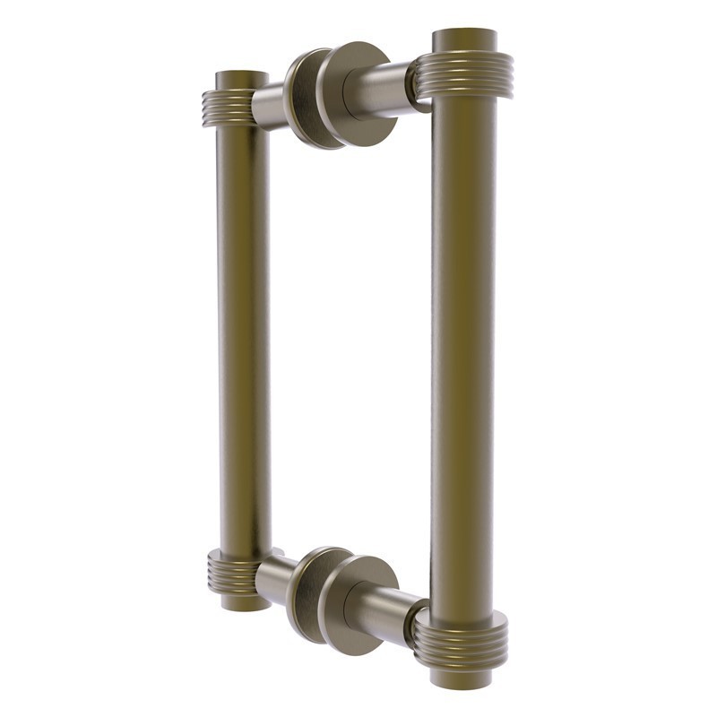 ALLIED BRASS 404G-8BB 9 3/8 INCH BACK TO BACK SHOWER DOOR PULL WITH GROOVED ACCENT