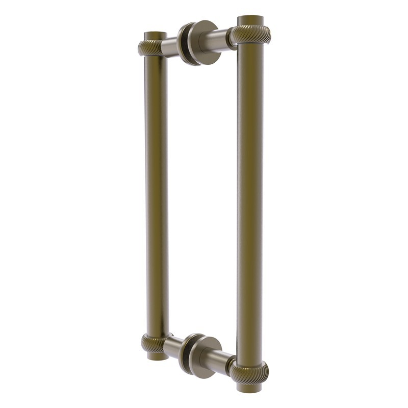 ALLIED BRASS 404T-12BB 13 3/8 INCH BACK TO BACK SHOWER DOOR PULL WITH TWISTED ACCENT