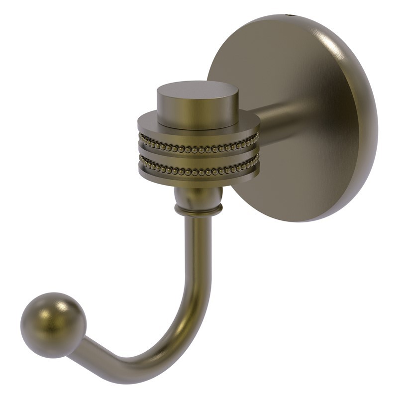 ALLIED BRASS 7120D SATELLITE ORBIT ONE 2 3/4 INCH ROBE HOOK WITH DOTTED ACCENTS