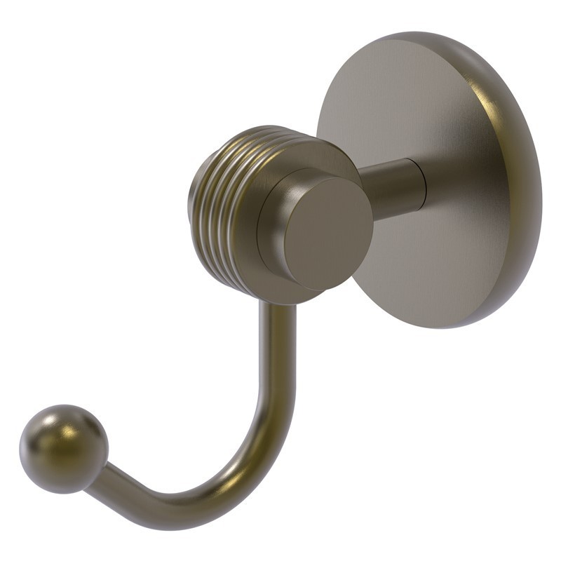 ALLIED BRASS 7220G SATELLITE ORBIT TWO 2 3/4 INCH ROBE HOOK WITH GROOVED ACCENTS