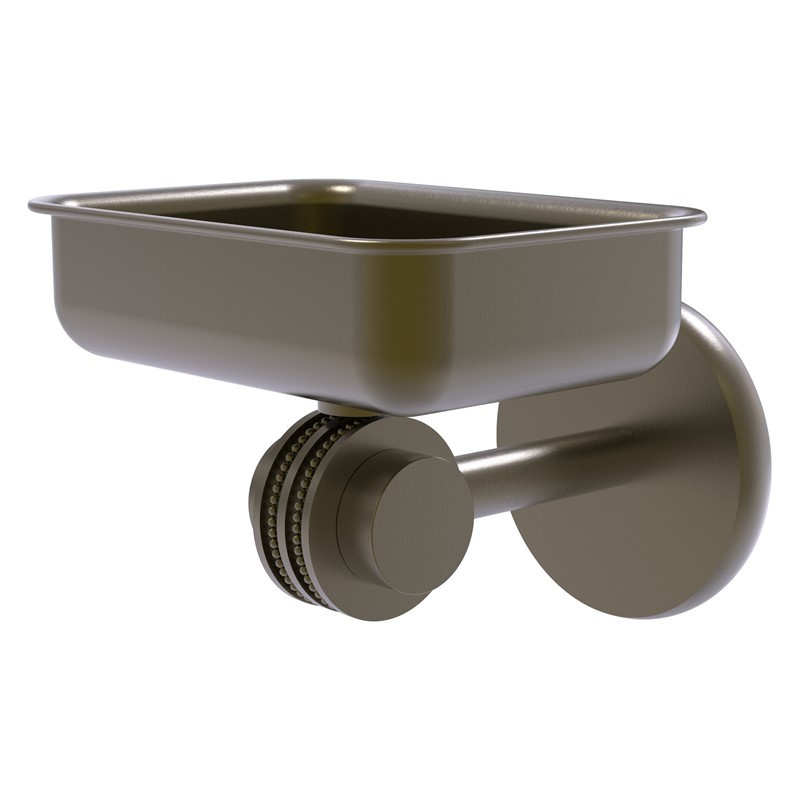 ALLIED BRASS 7232D SATELLITE ORBIT TWO 4 1/2 INCH WALL MOUNTED SOAP DISH WITH DOTTED ACCENTS