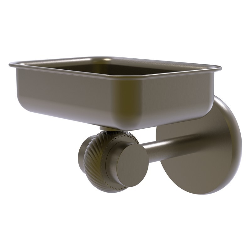 ALLIED BRASS 7232T SATELLITE ORBIT TWO 4 1/2 INCH WALL MOUNTED SOAP DISH WITH TWISTED ACCENTS