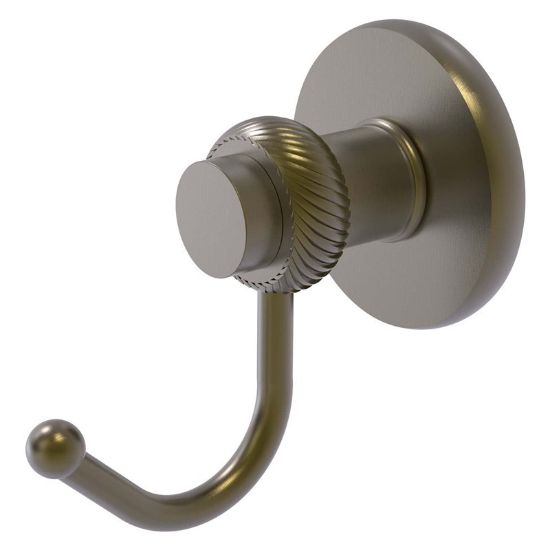 ALLIED BRASS 920T MERCURY 2 3/4 INCH ROBE HOOK WITH TWISTED ACCENTS