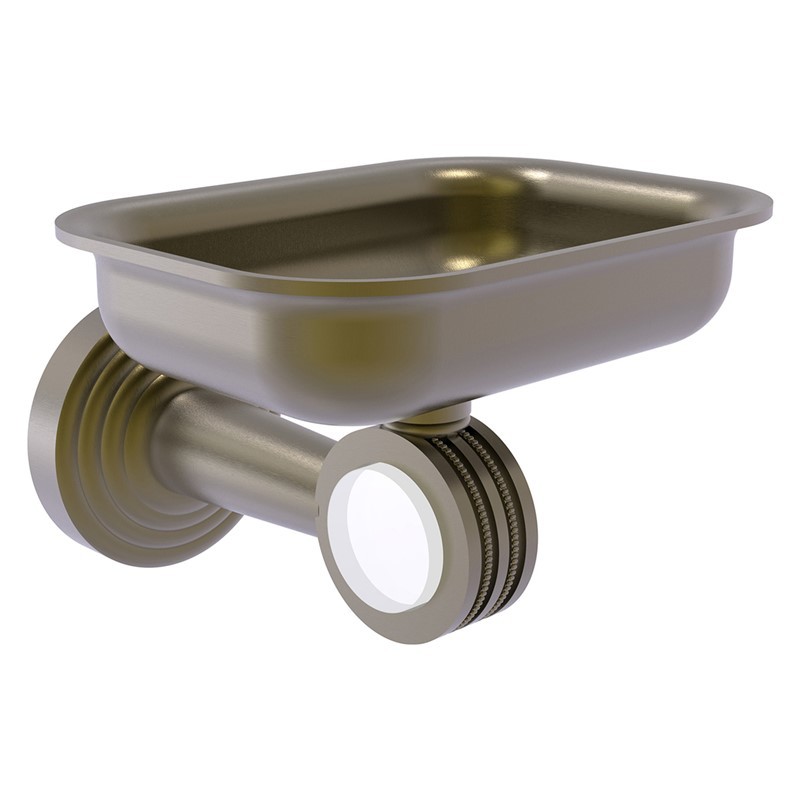 ALLIED BRASS PB-32D PACIFIC BEACH 4 3/8 INCH WALL MOUNTED SOAP DISH HOLDER WITH DOTTED ACCENTS
