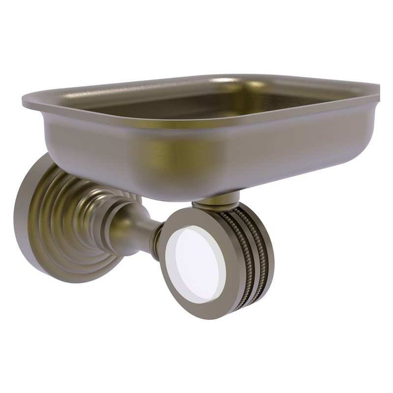 ALLIED BRASS PG-32D PACIFIC GROVE 4 3/8 INCH WALL MOUNTED SOAP DISH HOLDER WITH DOTTED ACCENTS
