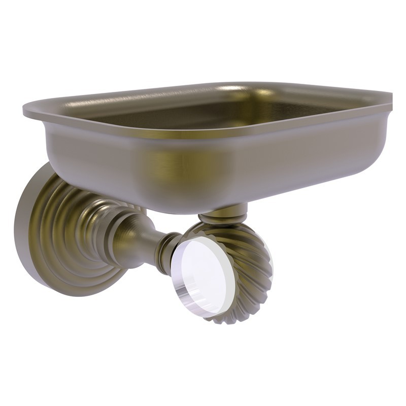 ALLIED BRASS PG-32T PACIFIC GROVE 4 3/8 INCH WALL MOUNTED SOAP DISH HOLDER WITH TWISTED ACCENTS