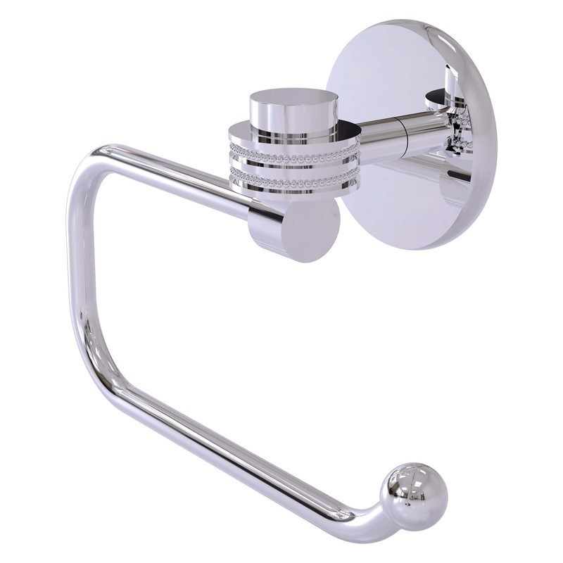 ALLIED BRASS 7124ED SATELLITE ORBIT ONE 7 INCH EURO STYLE TOILET TISSUE HOLDER WITH DOTTED ACCENTS
