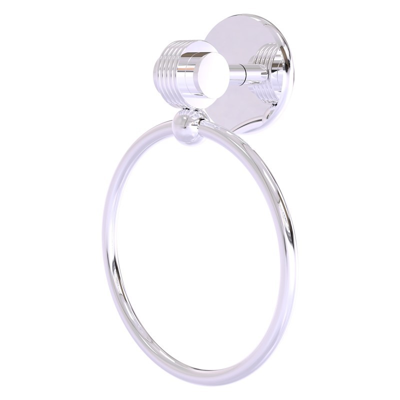 ALLIED BRASS 7216G SATELLITE ORBIT TWO 6 INCH TOWEL RING WITH GROOVED ACCENT