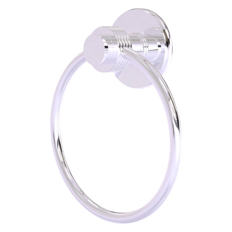 ALLIED BRASS 916G MERCURY 6 INCH TOWEL RING WITH GROOVED ACCENT