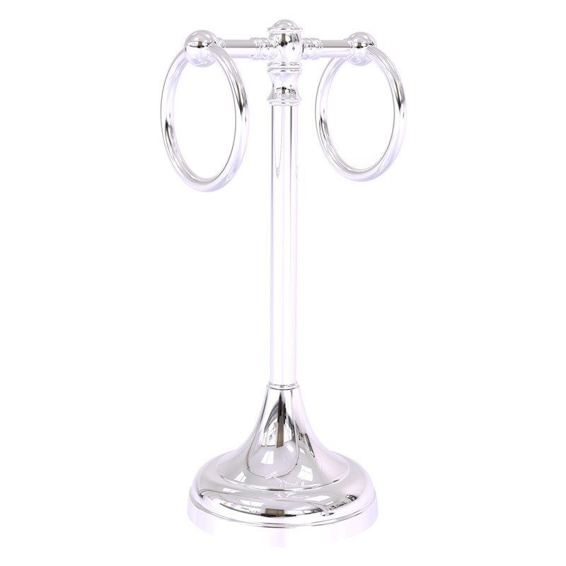 ALLIED BRASS CL-53 CAROLINA 5 1/2 INCH 2 RING GUEST TOWEL STAND