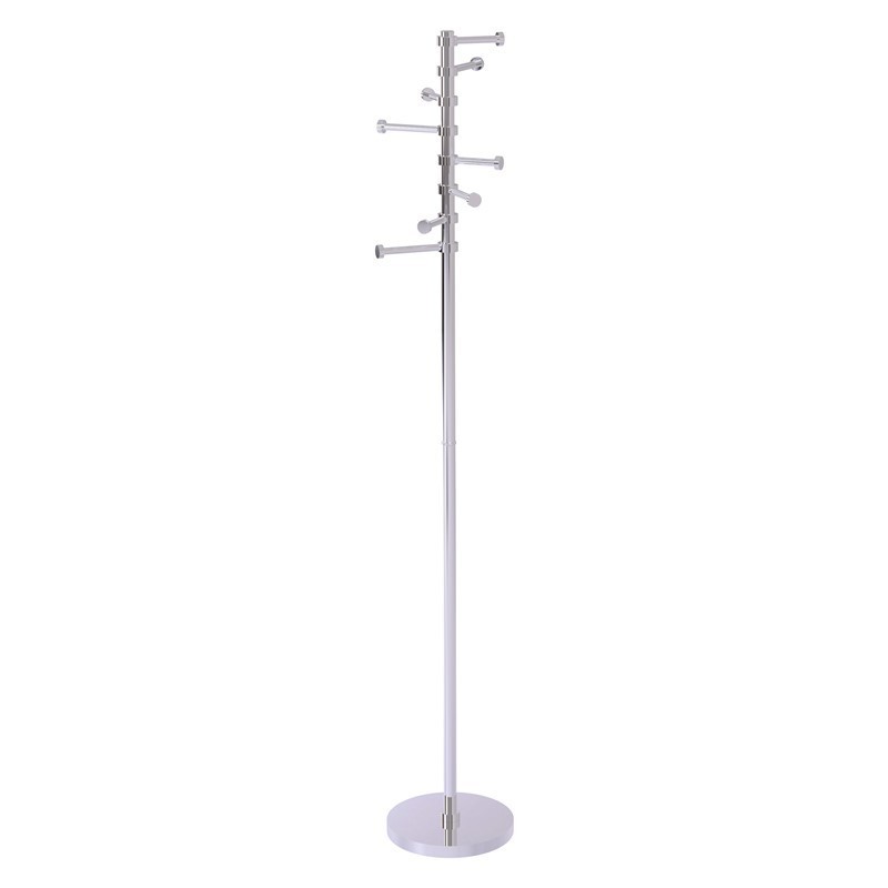 ALLIED BRASS CS-1 10 INCH FREE STANDING COAT RACK WITH SIX PIVOTING PEGS