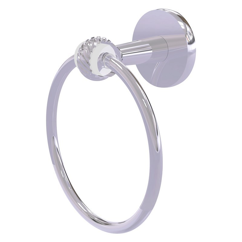 ALLIED BRASS CV-16T CLEARVIEW 6 INCH TOWEL RING WITH TWISTED ACCENTS