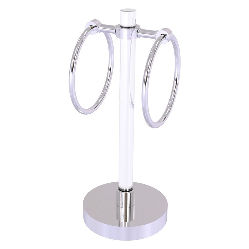 ALLIED BRASS CV-GTRS-10 CLEARVIEW 6 INCH VANITY TOP GUEST TOWEL RING