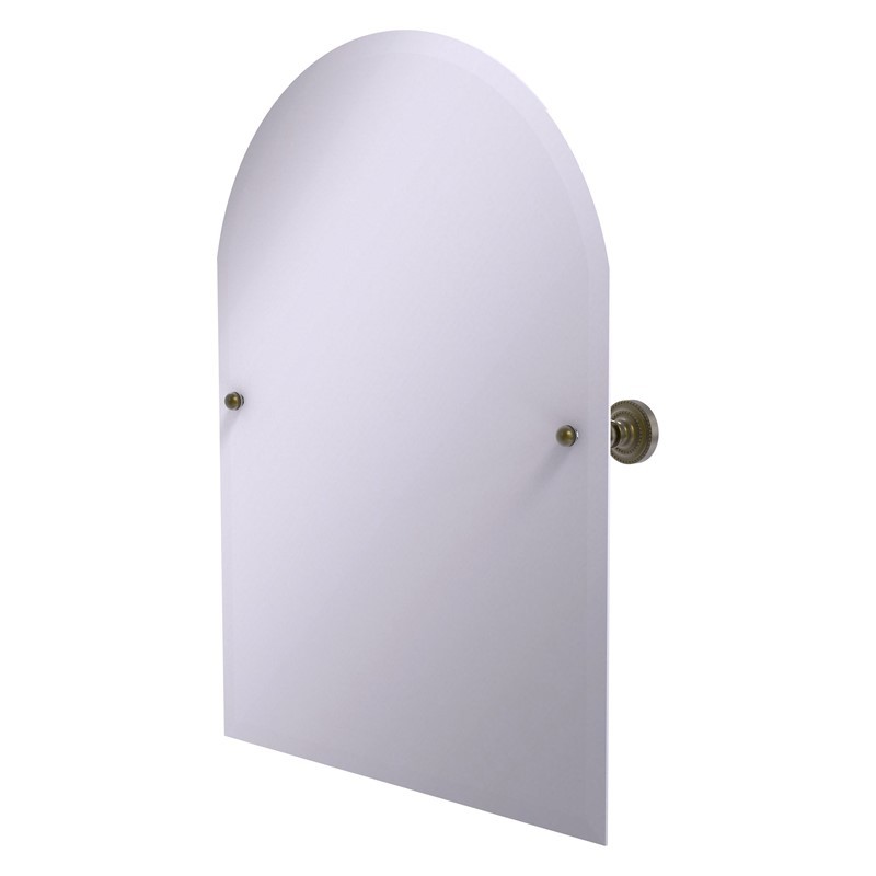 ALLIED BRASS DT-94 DOTTINGHAM 21 INCH FRAMELESS ARCHED TOP TILT MIRROR WITH BEVELED EDGE