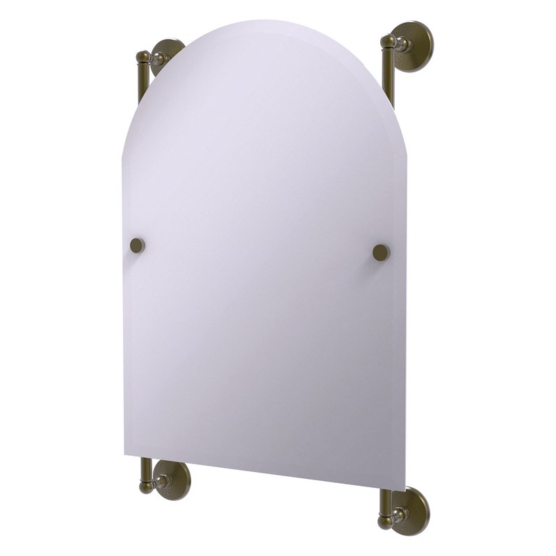 ALLIED BRASS MC-27-94 MONTE CARLO 21 INCH MONTE CARLO ARCHED TOP FRAMELESS RAIL MOUNTED MIRROR