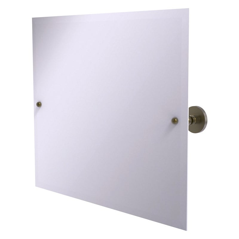 ALLIED BRASS P1093 PRESTIGE SKYLINE 26 INCH FRAMELESS LANDSCAPE RECTANGULAR TILT MIRROR WITH BEVELED EDGE