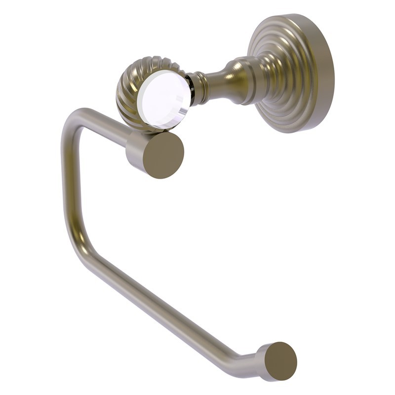 ALLIED BRASS PG-24ET PACIFIC GROVE 7 3/4 INCH EUROPEAN STYLE TOILET TISSUE HOLDER WITH TWISTED ACCENTS