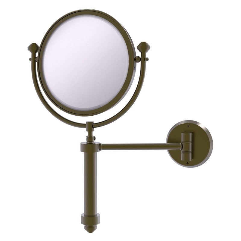 ALLIED BRASS SB-4/2X SOUTHBEACH 11 INCH WALL MOUNTED MAKE-UP MIRROR WITH 2X MAGNIFICATION