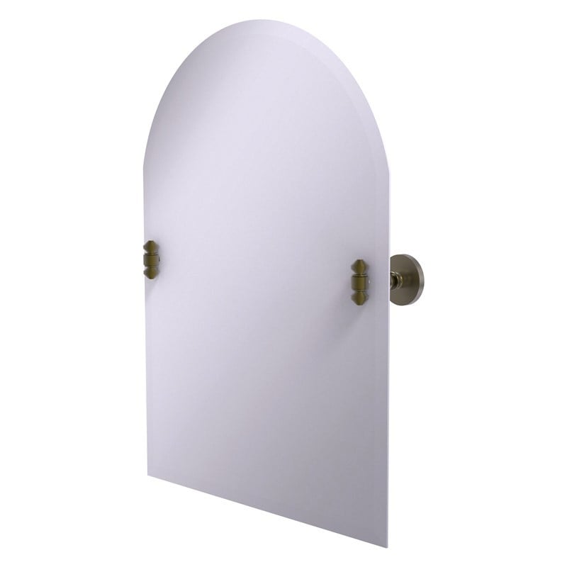 ALLIED BRASS SB-94 SOUTHBEACH 21 INCH FRAMELESS ARCHED TOP TILT MIRROR WITH BEVELED EDGE