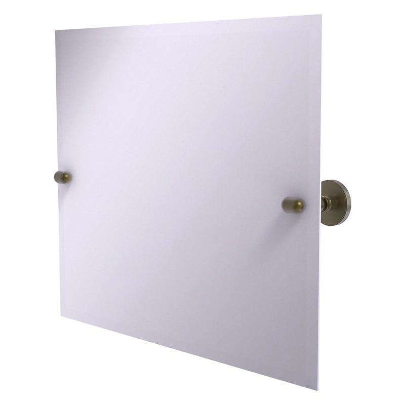 ALLIED BRASS TA-93 TANGO 26 INCH FRAMELESS LANDSCAPE RECTANGULAR TILT MIRROR WITH BEVELED EDGE