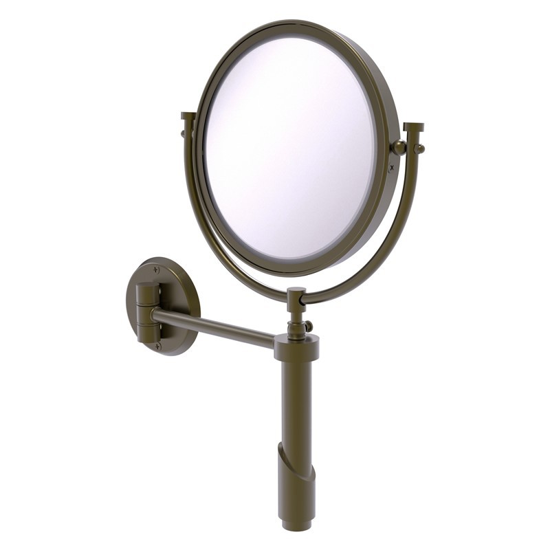 ALLIED BRASS TRM-8/4X TRIBECCA 11 INCH WALL MOUNTED MAKE-UP MIRROR WITH 4X MAGNIFICATION