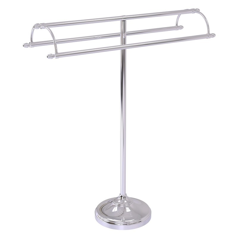 ALLIED BRASS TS-30 31 INCH FREE STANDING DOUBLE ARM TOWEL HOLDER