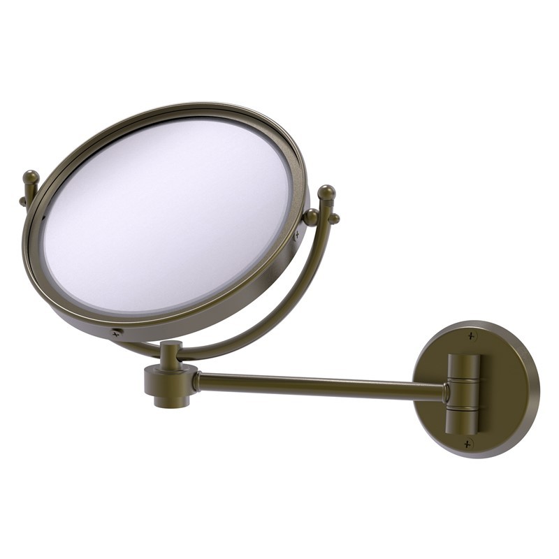 ALLIED BRASS WM-5/4X 11 INCH WALL MOUNTED MAKE-UP MIRROR 4X MAGNIFICATION