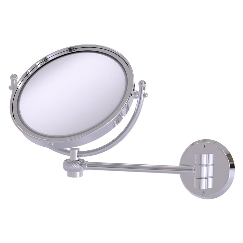 ALLIED BRASS WM-5T/5X 11 INCH WALL MOUNTED MAKE-UP MIRROR 5X MAGNIFICATION WITH TWISTED ACCENTS