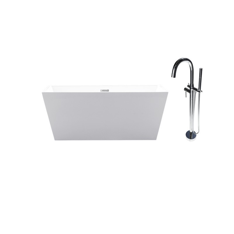 CASTELLO USA CB-37-67 SCARLETT 66 7/8 INCH FREESTANDING TUB WITH DRAINER AND OVERFLOW