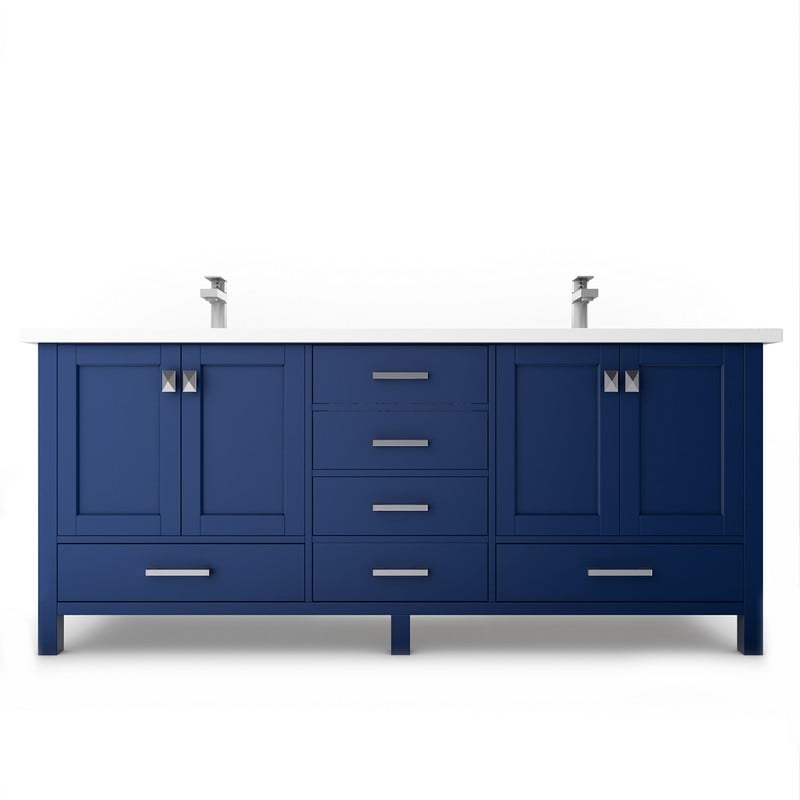 CASTELLO USA CB-YAM-60BU-SET YAMYAM 60 INCH BLUE VANITY SET WITH TOP