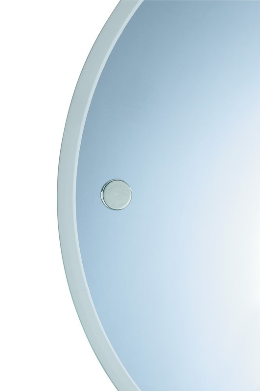 VALSAN 675011 PORTO 18 3/4 INCH CONTEMPORARY ROUND MIRROR WITH FIXING CAPS