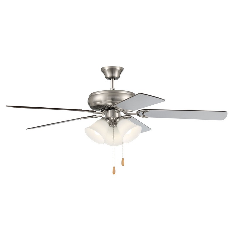 CRAFTMADE DCF525C3W 52 INCH 3 LIGHTS TRI-MOUNT CEILING FAN WITH BLADES