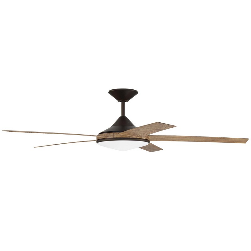 CRAFTMADE DLY605 DELANEY 60 INCH 1 LIGHT DUAL MOUNT CEILING FAN WITH BLADES