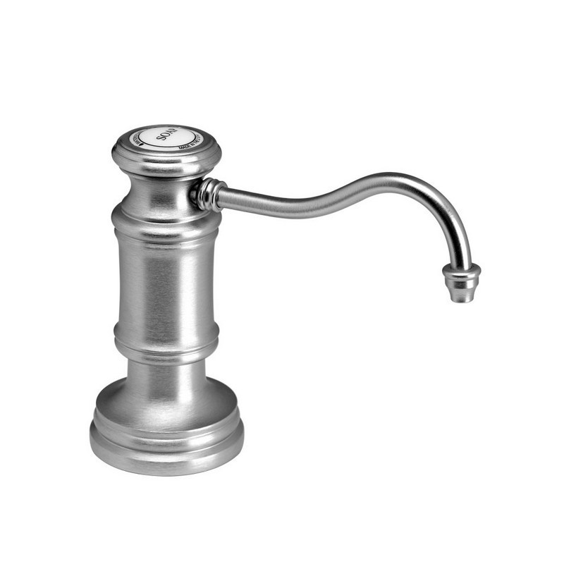 WATERSTONE FAUCETS 4060E TRADITIONAL SOAP/LOTION DISPENSER - EXTENDED HOOK SPOUT