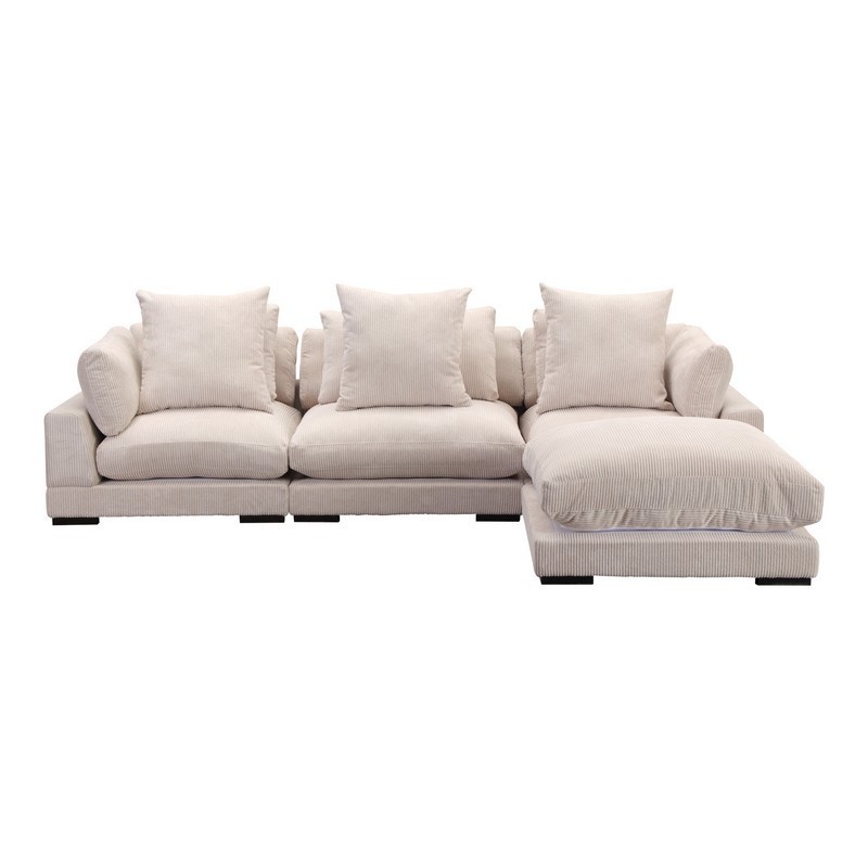 MOE'S HOME COLLECTION UB-1012-14 TUMBLE 114 INCH LOUNGE MODULAR SECTIONAL - CAPPUCCINO