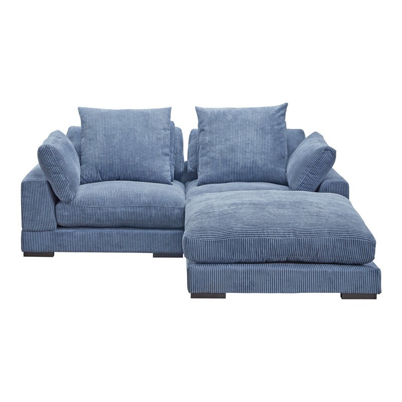 MOE'S HOME COLLECTION UB-1013-46 TUMBLE 87 INCH NOOK MODULAR SECTIONAL - NAVY
