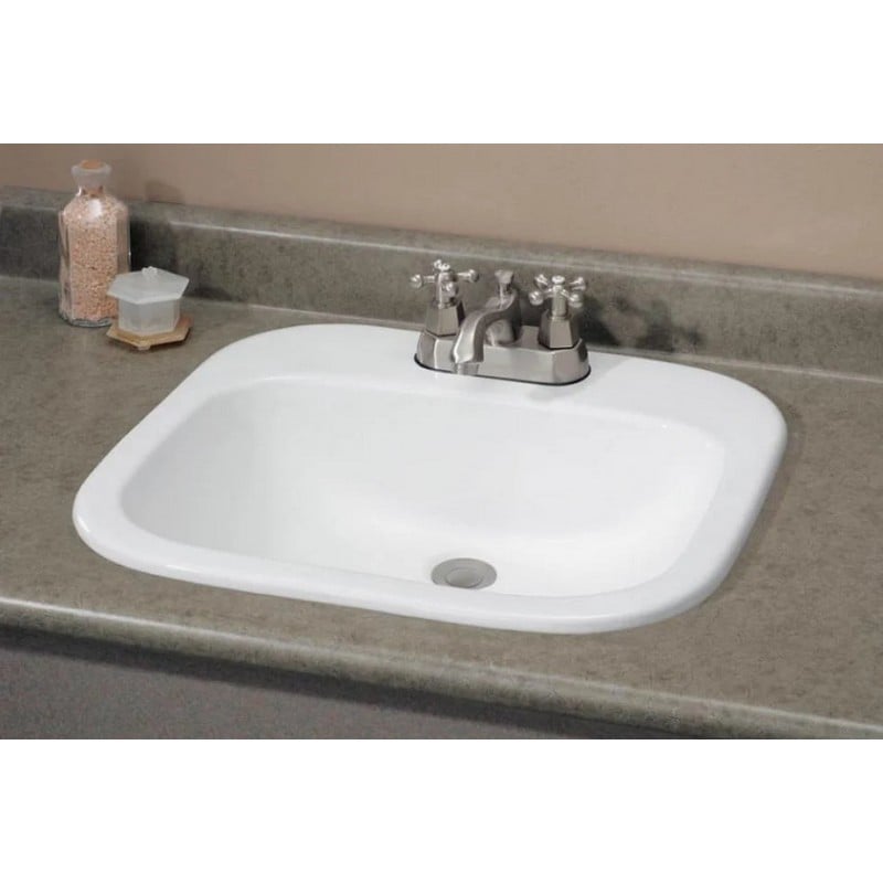 CHEVIOT 1108-WH IBIZA 20 1/2 INCH SINGLE DROP-IN BATHROOM SINK