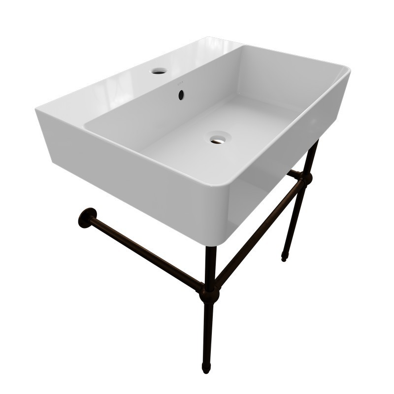 CHEVIOT 1295-WH-1/575 NUO 2 19 5/8 INCH SINGLE CONSOLE BATHROOM SINK