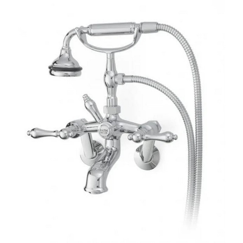 CHEVIOT 5127 5100 SERIES EXTRA-TALL DECK-MOUNT CROSS HANDLE TUB FILLER WITH HAND SHOWER