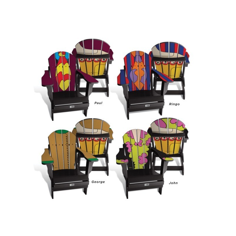 MY CUSTOM SPORTS CHAIR CHR-A-LFAD-ENTMNT-YSUB ENTERTAINMENT 30 1/2 INCH ADULT YELLOW SUBMARINE, JOHN, PAUL, RINGO AND GEORGE OFFICIALLY LICENSED BY THE BEATLES AND APPLE CORP CHAIR