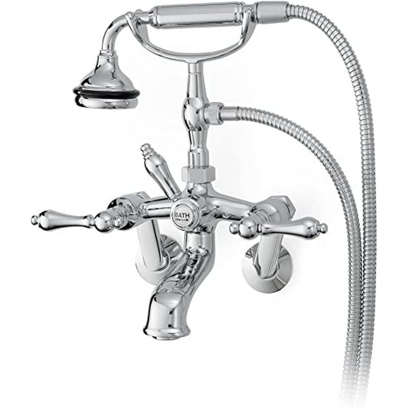 CHEVIOT CHEVIOT 5115 5100 SERIES WALL-MOUNT CROSS HANDLE TUB FILLER WITH HAND SHOWER