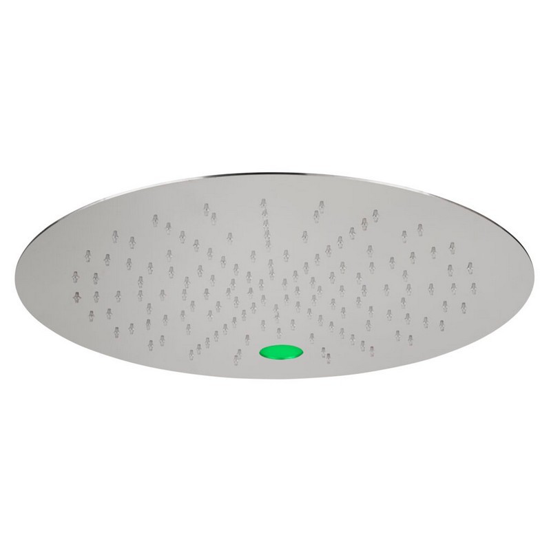 RAIN THERAPY PS ZI-39154 17 3/8 INCH ROUND CEILING SURFACE MOUNTED RAIN SHOWER HEAD WITH CHROMATHERAPY LED LIGHT